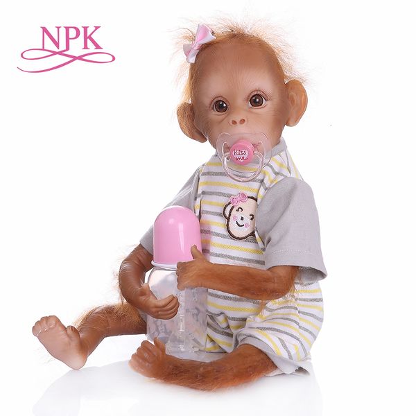 Dolls NPK 45 cm Fatto a mano dipinto molto dettagliato Reborn Monkey Oranghi Oranghi Collezionati di alta qualità ART Boll 230816