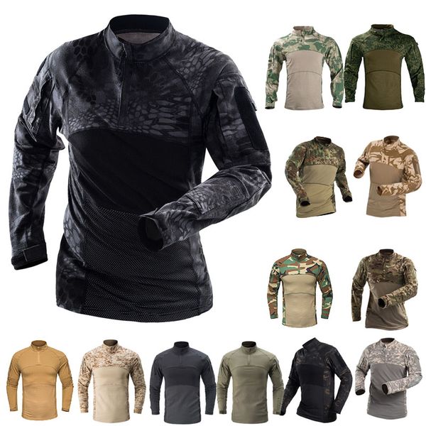 Taktisches Tarn-T-Shirt für den Außenbereich, Waldjagd, Schießen, US-Kampfuniform, BDU-Armee, Kampfkleidung, Camo-Shirt, NO05-013