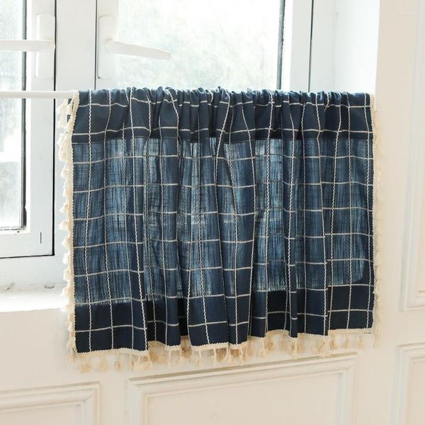 Vorhangvorhänge für Küchenschrank dekorativen Waschtischschrank Staub Staubwottwäsche Fenster aus Baumwollwäsche