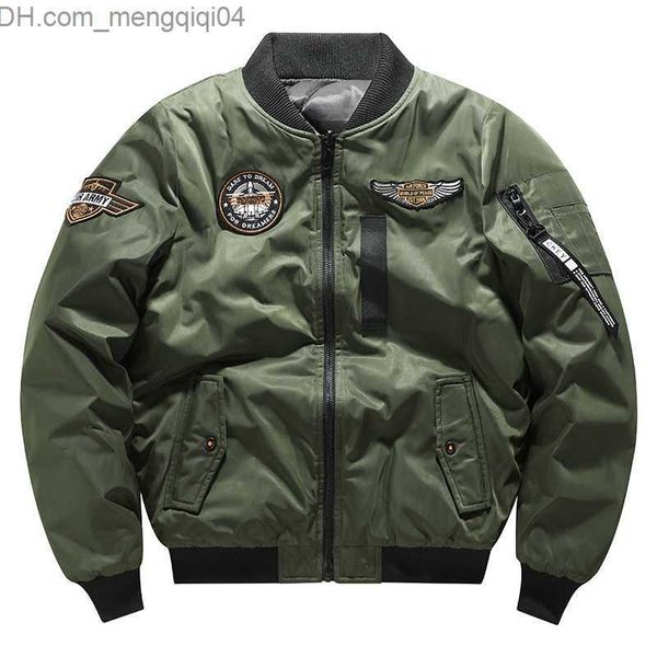 Giacche da uomo giacca invernale maschile giacca a doppia faccia da baseball oversize Baseball Uniform's Air Force's Air Force MA1 PILOT TIDE Brand Warm Giacca Z230817