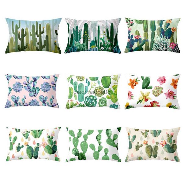 Pillow Case Tropical Green Plant Cushion Cover Hülle modernes Sofa Wohnzimmer Autokissen Cover Home Dekoration Hülle HKD230817