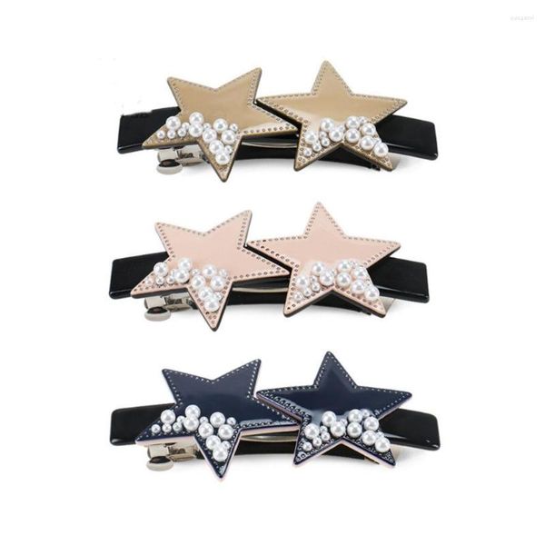 Hair Clips Stars Clipe Barrettes For Women Girls Pearl Acessório Ornamento Jóia Tiara Holder Business Travel