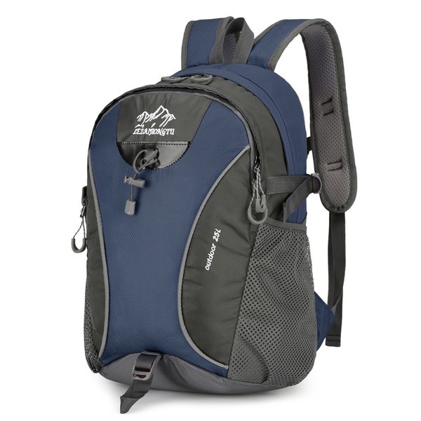 Borse per la scuola 20L Travel Backpack per uomini Donne Nylon impermeabile escursionismo all'aperto Pacchetto da campeggio campeggio campeggio Blu Blue Black 230817