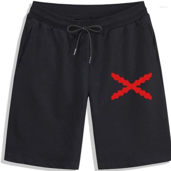 Shorts masculinos Empire espanhol bandeiras de ginástica bordas Cruz shortss shortss moda spain bandeira camisetas