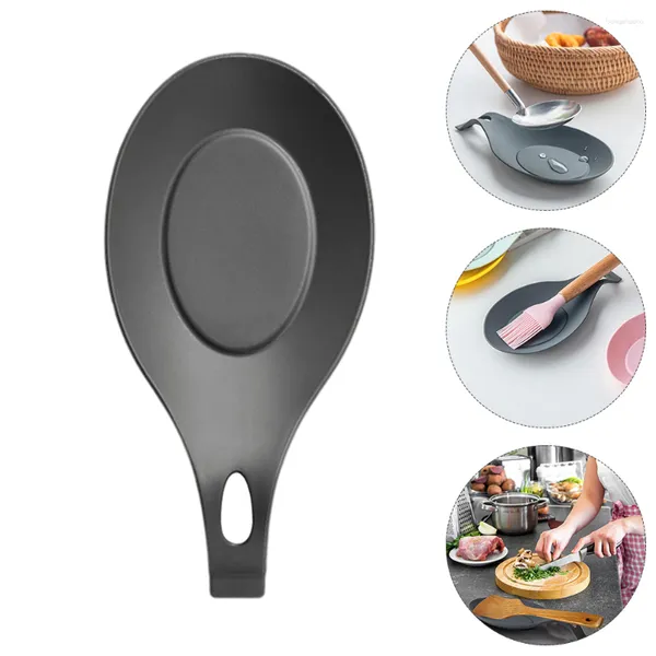 Conjuntos de utensílios de jantar 2 PCs Silicone Spoon Mat Cozinha Supplies Organizador de concha de sílica Gel Rack de armazenamento