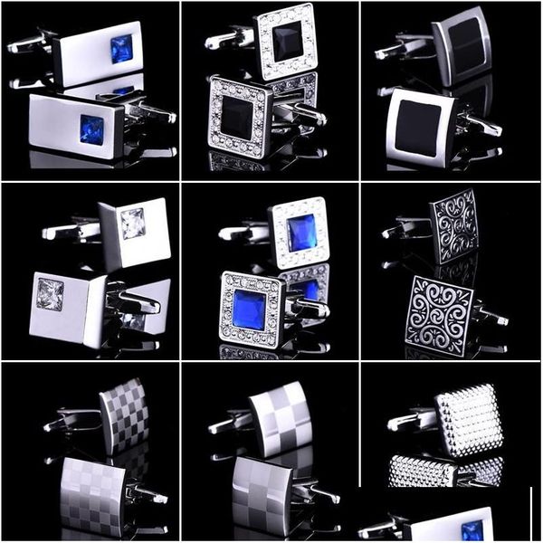 Outros acessórios do noivo Mens Cufflinks Caixa Buger Crystal UNIGH CAMISTA DE MUNDA DE MUNDA LINKS MENINAS MENINAS CHAMADAS FOTOS DE CUFFLINK DRIP DISTRIBIÇÃO DHK2F