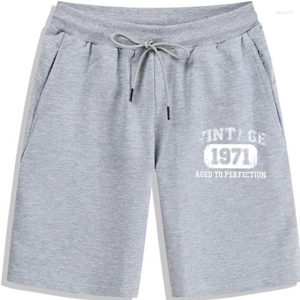 Shorts masculinos Vintage 1971 Birthday Presente de 50 anos em Shortss for Men Cotton Gym Clothing