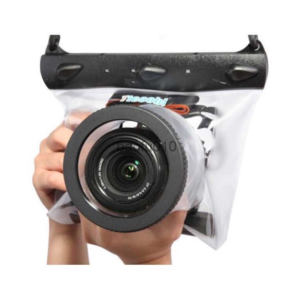 Accessori per sacchetti per fotocamera TteOOBL GQ-518M 20M Custodia per alloggiamento per la telecamera subacquea busta asciutta Borsa a secco impermeabile per canon Nikon DSLR SLR HKD230817