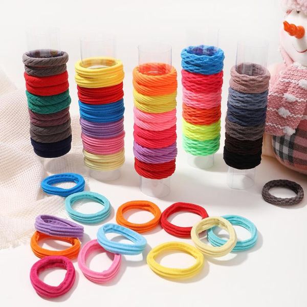 Accessori per capelli 12 pezzi femminile ragazze semplici bande elastiche di base cravatta a coda di cavallo scrunchie portamella in gomma