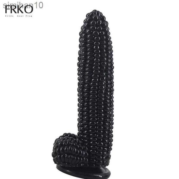 Analspielzeug frko Mais Analstecker mit Saugnäpft Cup Gemüse Dildo Sexspielzeug für Frauen Vagina G-Punkt-Massage Masturbator Erwachsene Spielwaren HKD230816