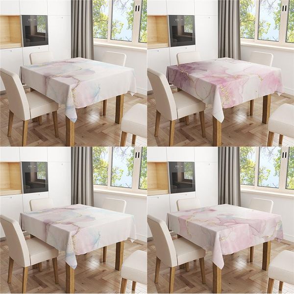 Panno tavolo pittura inchiostro rosa dipinta esagonale design irregolare tovax tovande copertura a prova di polvere resistente alla cucina per cucina sala multipla