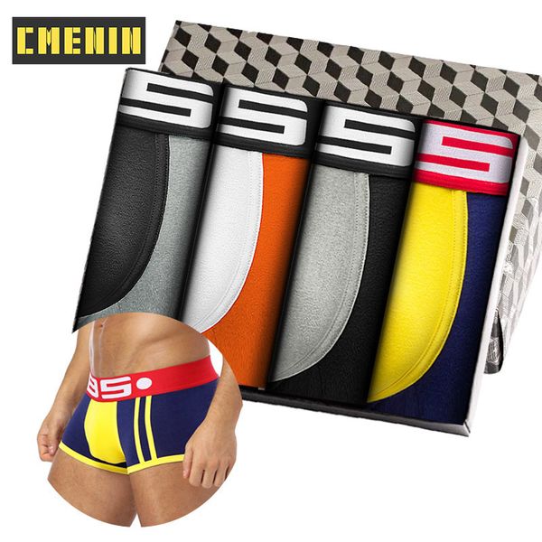 Underpants 4pcs Высококачественное нижнее белье мужчина боксер Homme Cotton Men Boxershorts Boxers Sexy Shorts Penis 230817