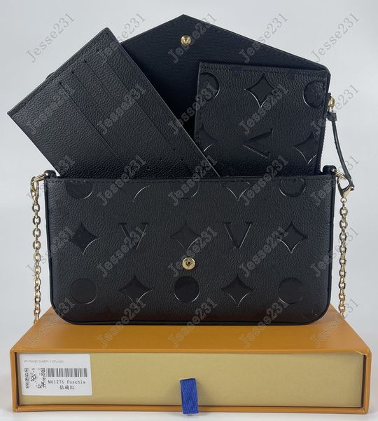 7a borse di design Donne Women in pelle Borsa per tracolla da 3 pezzi da 3 pcs borse per fiori marrone tot borse borsetta porta zaino per portate con il codice di serie M61276