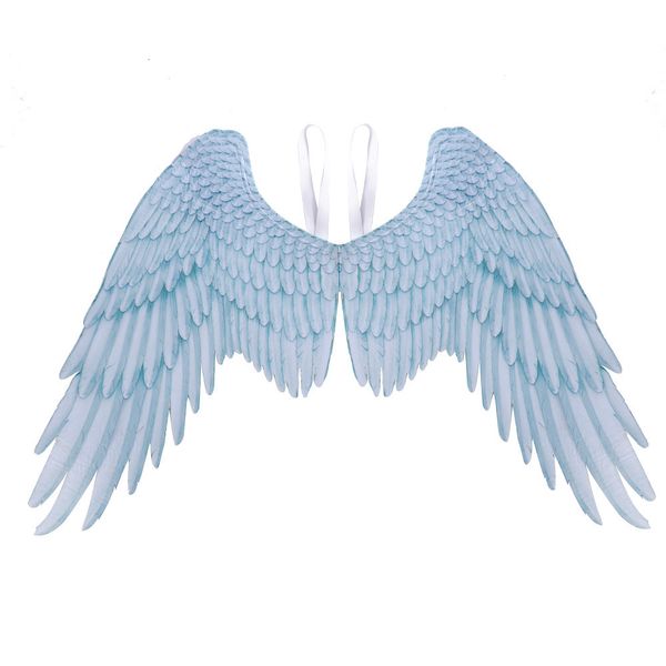 Outros suprimentos de festa de evento Angel Wings Halloween Party Cosplay Prop White Black Bird Wing Costume Men Dress Feminino Cutomos Adulto Tamanho Grande Dobrável 230816