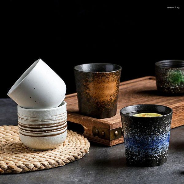 Conjuntos de teaware copo de cerâmica conjunto de chá japonês copos mestre copos mestre tigela artesanal caneca doméstica pequena