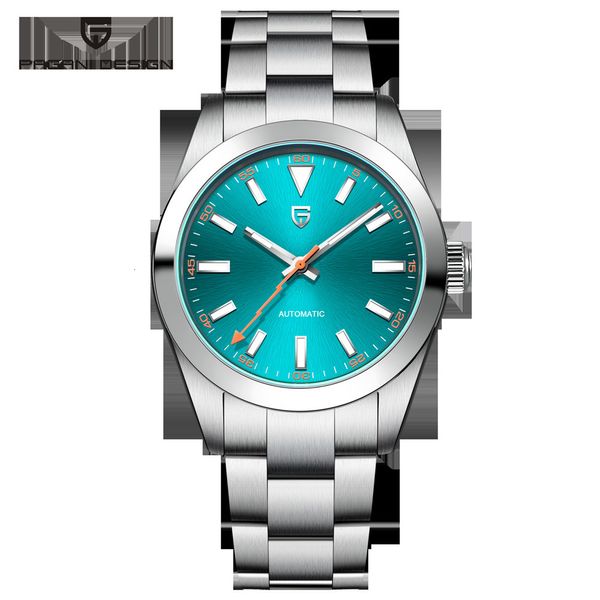 Outros relógios Pagani Design Mechanical Mechanical Automatic for Men Green Classe NH35A Luxo Sapphire Sapphire Aço inoxidável Relógio de mergulho 230816