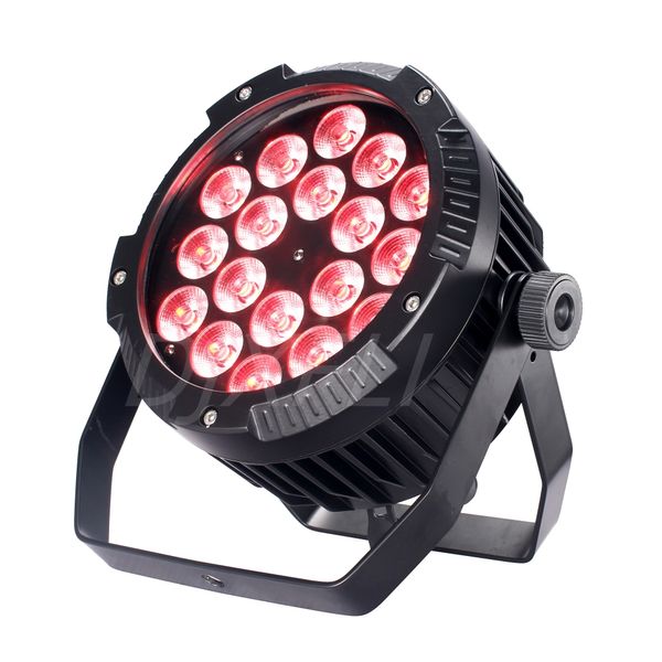 Alumínio IP65 LED à prova d'água LEVA PAR LUZ 18X18W RGBWA UV 6In1 DMX512 CONTROLE PROCRADO DJ DJ EQUIPE