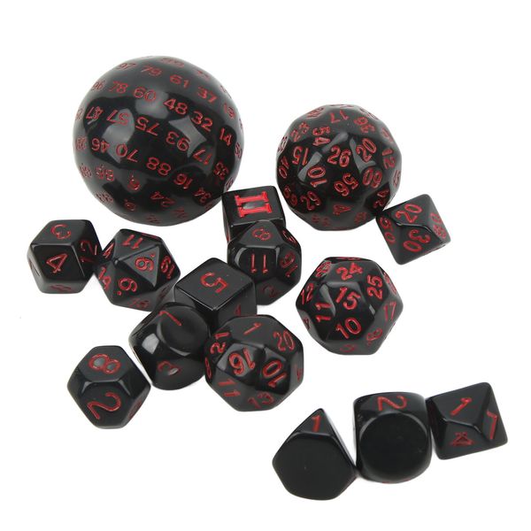 Giocattoli sportivi 15pcs da dadi poliedrici set acrilico d3 a d100 dadi da gioco da tavolo per giochi per giochi di ruolo forniture per feste di forma intelligente 230816