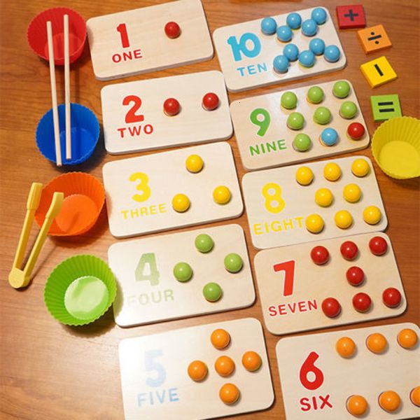 Imparare i giocattoli Montessori per bambini Rainbow Stack Coppe Contendo perline Color Educational Sensory Baby Kids Family Count Games Gift 230816