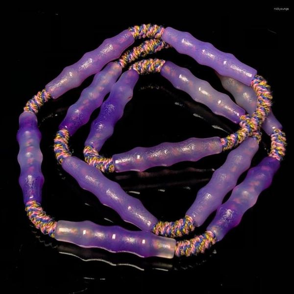 Свободные драгоценные камни 40 8 -мм выветрившихся пурпурных агата Длинные бусины для украшений украшения браслет из бусин