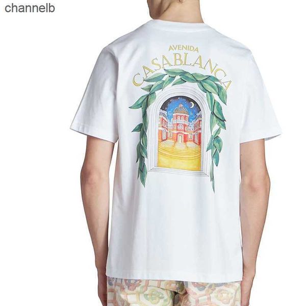 Мужские футболки Summer Casablanca Starry Castle Alphabet Print Printed Loose All Shout Rickeed Tide Brand Casa Хлопковая футболка HKD230817