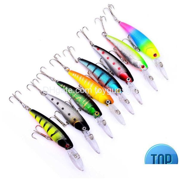 Iscas de iscas 1 pcs 9.0cm8.3g de plástico isca dura pesca de peixe -mar profundo tração de branqueamento artificial gobbler tackle entrega s dhuyr