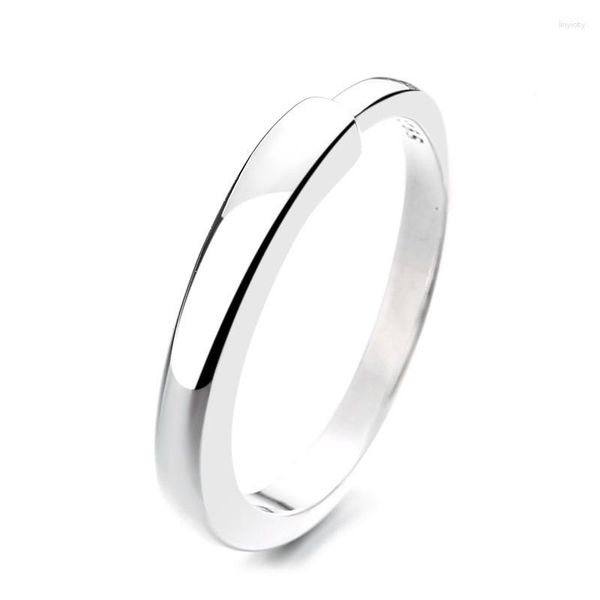 Clusterringe 636fj Zfsilver Silber S925 Modetrendy Verstellbarer eleganter frischer einfacher Kreis Ring für Mädchen Frauen Hochzeit Schmuck