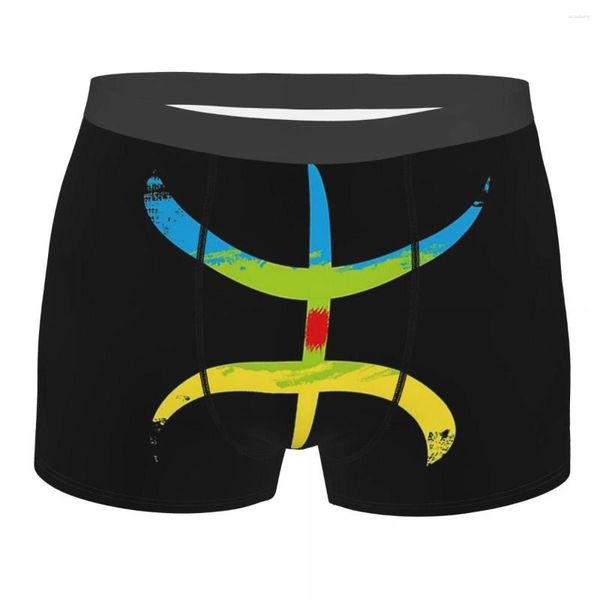 UNDUPTS BERBER Amazigh Bayrak Erkek Giyim Boksör Kılavuzu Şort Panties Homme Plus Boyutu için Yenilik Polyester