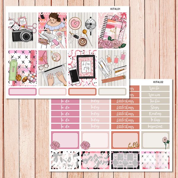 Altri adesivi decorativi 7 pcspack lavoro maniac di cancelleria sstickers Pianificatore fai -da -te Diary School Supplies Piano settimanale 230816