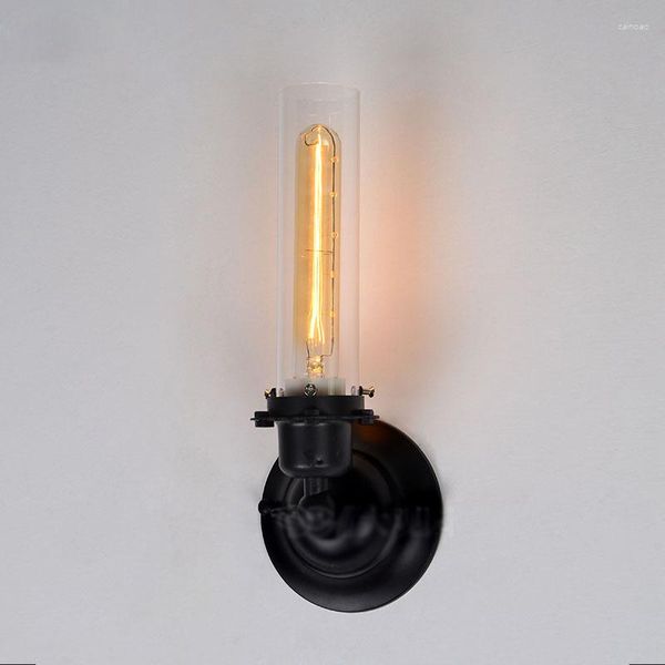 Lampada a parete loft vintage industriale retrò ameican country vetro trasparente Edison Specchio da bagno per la casa moderna illuminazione moderna