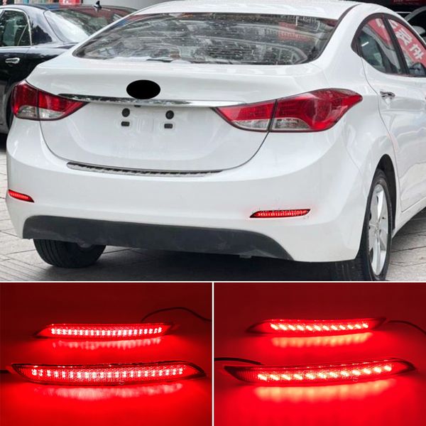 Luz led para refletor de para-choque traseiro, para hyundai elantra 2012 2013 2014, luz traseira de freio, lâmpada de neblina com giro