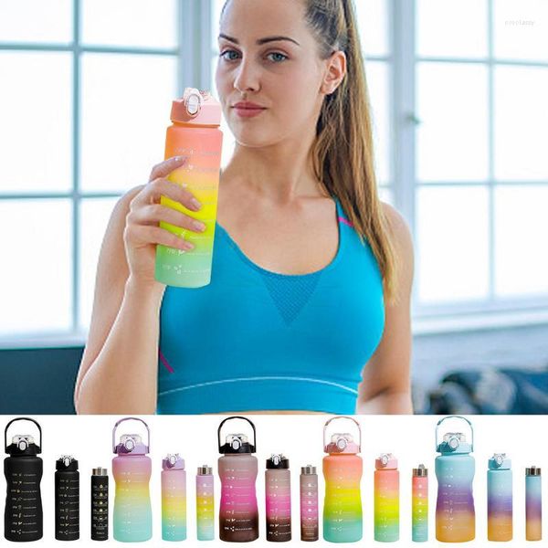 Garrafas de água Sports Garrafa de ginástica de três peças de ginástica portátil Smart Shaker Shaker Plástico Drinkware