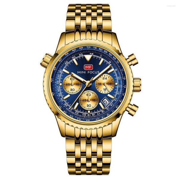 Orologi da polso maschi di moda orologi in acciaio inossidabile marca top di lusso 30m multifunzione impermeabile a mani luminose orologio da polso sportivo