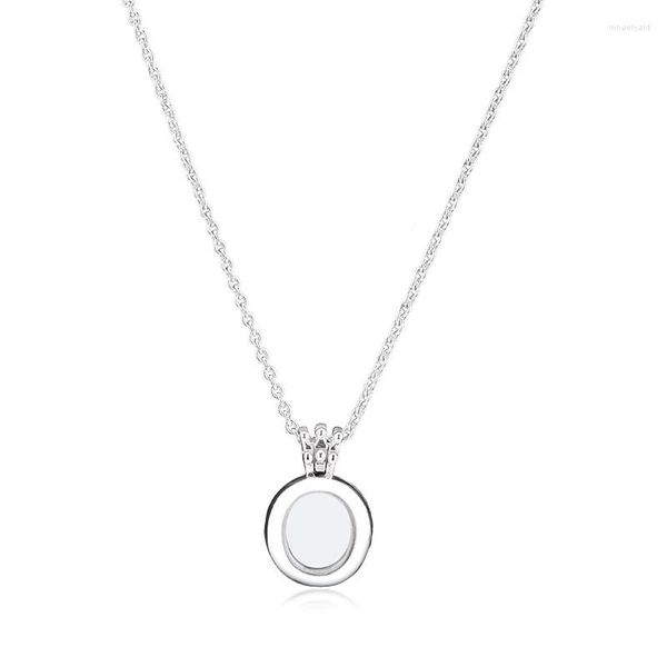 Catene corona o forma locket aperto vetro tudo por 1 vera e frete gratis pendenti moda 925 collana di girocollo in argento sterling