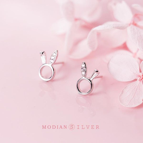Brincos de Stud Modian 2023 Charme para mulheres autênticas 925 Sterling Silver Ears Pins Jóias de moda Bijoux