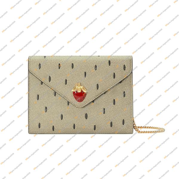 Дамская мода повседневная дизайна роскошная клубника мини -цепная сумка кошелька для плеч сумки для сумочки с крестообразным мессенджер
