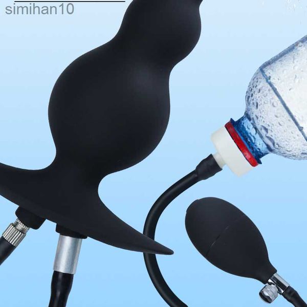 Puntetti anali più recenti plug anale gonfiabile plug di dilatori per le donne espander anale barella prostata massaggiatore giocattoli sexy per uomini HKD230816