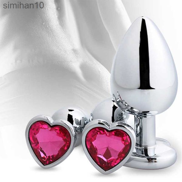 Brinquedos anais vrdios sexy brinquedo plug plug cauda massageadora adulta brinquedo de brinquedo de coração anal plug de aço inoxidável vibrador para homens casal gay hkd230816