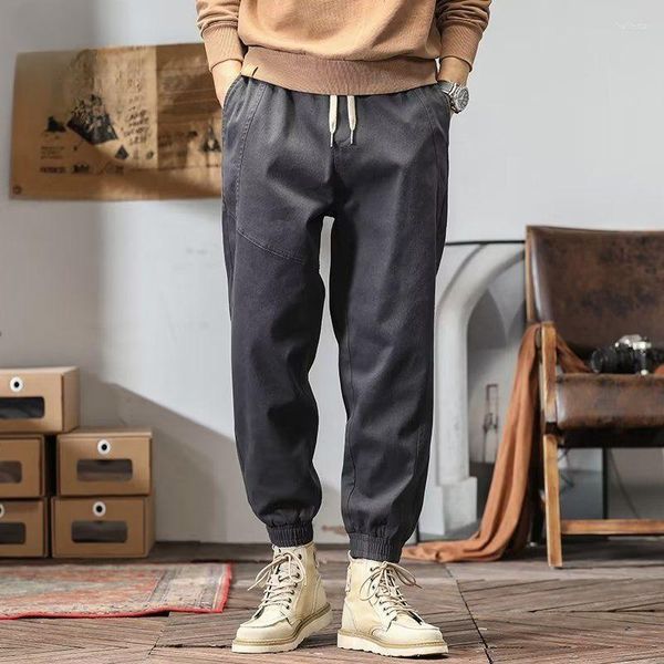 Pantaloni maschili 2023 primavera autunno uomo moda jogger solido jogger pantalone cargo harem casual harem hip hop hop pantaloni per pantaloni della tuta sciolti h193