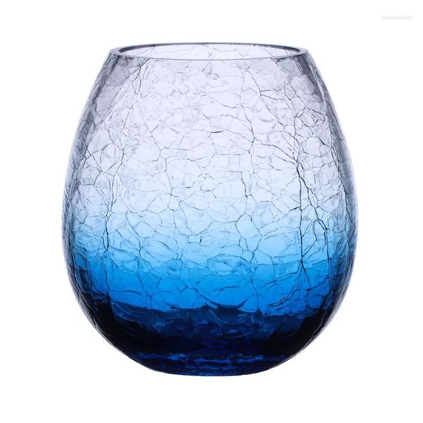 Bicchieri da vino 1 pezzo creativo in stile giapponese in vetro melaborato in vetro tazza di bevande blu ambra cristallina blu bourbon whisky spirit