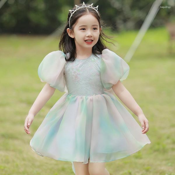 Ethnische Kleidung Kleidung Fashion Kinder Pailletten Brautkleider Mädchen formelle Party -Promkleid Kinder Kostüm