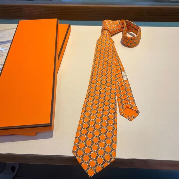 Дизайнерский мужской галстук Дизайн Мужская мода Галстук в полоску с узором Вышивка S Дизайнерские деловые галстуки
