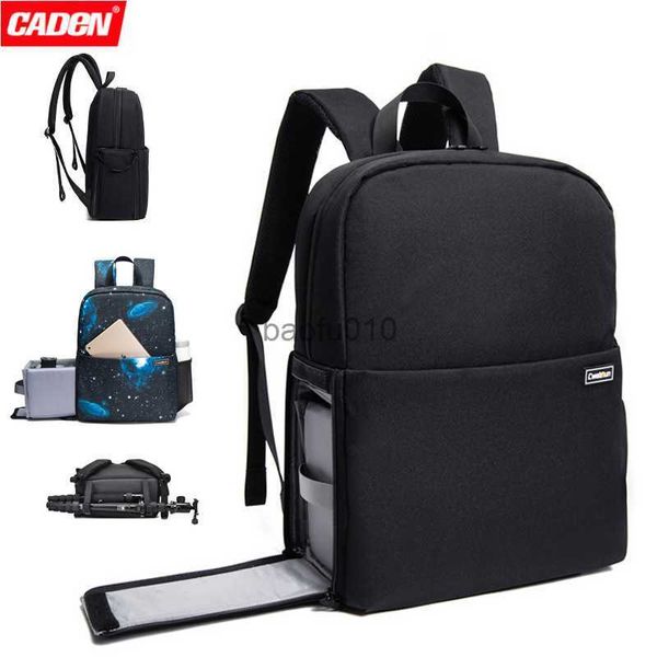 Kamera-Bag-Zubehör Caden DSLR Kamera-Rucksäcke Professionelle Kee-resistente große Taschen für Canon Nikon-Kameras Linsenlaptop Outdoor-Reisetaschen HKD230817