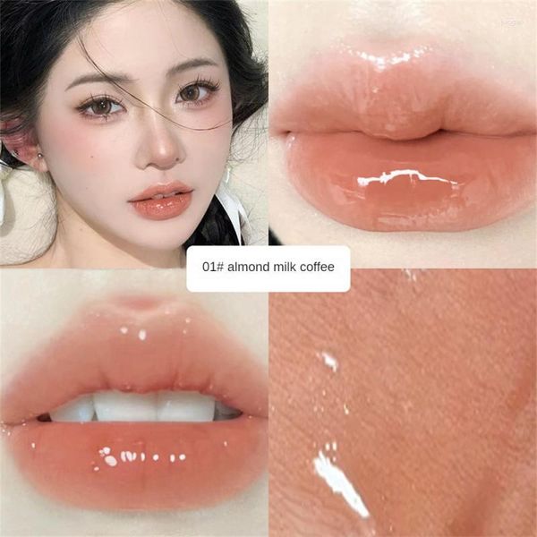 Lip Gloss 6 Cores Gaze maquiagem espelho água leve à prova d'água hidratante hidratante anti-cup de batom líquido Cosméticos