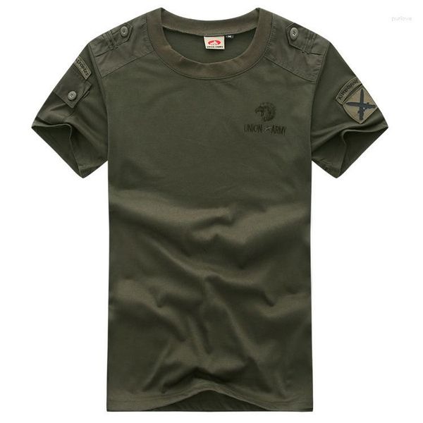 Camisa de camisa de camisa masculina de estilo militar de camiseta tática uniforme uniforme