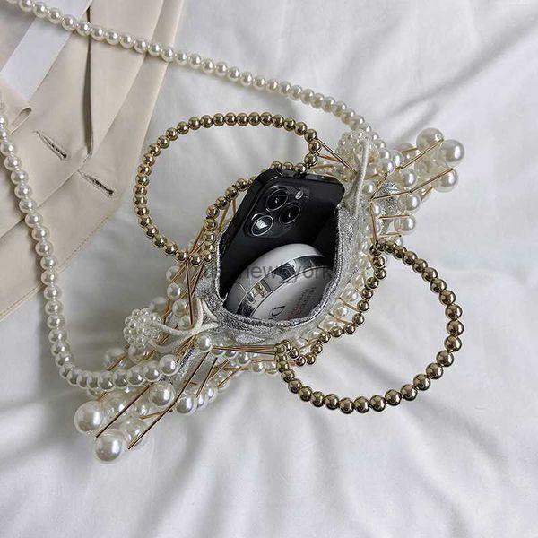 Hobo Luxury Silver Pearl Evening Clutch Sack для женского свадебного дизайнерского дизайнера сумочка кошелька женская повальная ручка с крестом Hkd230818