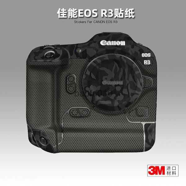 Kamera-Beutelzubehör 3m Kohlefaser-Aufkleber-Aufkleber-Schutzfilm Ganz für Canon EOS R3 Kamera Körperhaut-Schicht-Wickelabdeckung Anti-Kratzer Hülle HKD230817