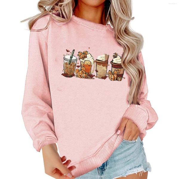 Hoodies femininos Halloween Mulheres Sorto Sorto Pullover Crewneck Slave Longa Fall 3x Camisas de treino para camisa glitter