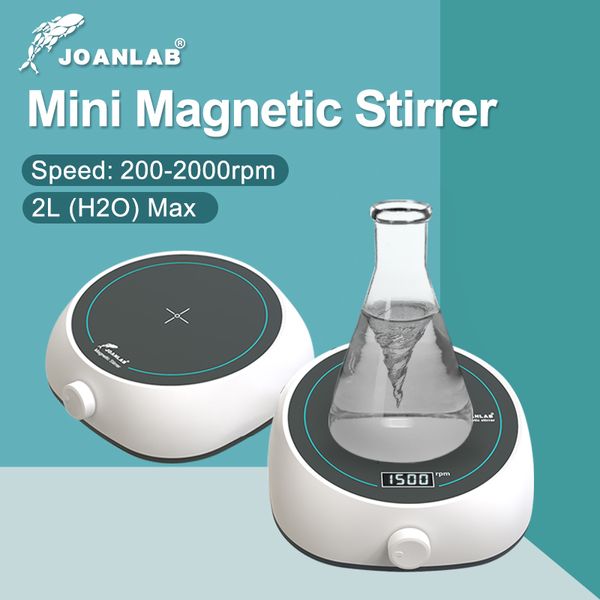 Outros componentes eletrônicos Joanlab Mini Magnetic Sirler Laboratory Laboratory Mixer com barra de agitação 230816