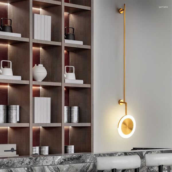 Wandlampe Einfache Wohnzimmer Langer Bürstenhalter Großer kreativer und leicht luxuriöser Schlafzimmer Kunstdesigner El Sales Department